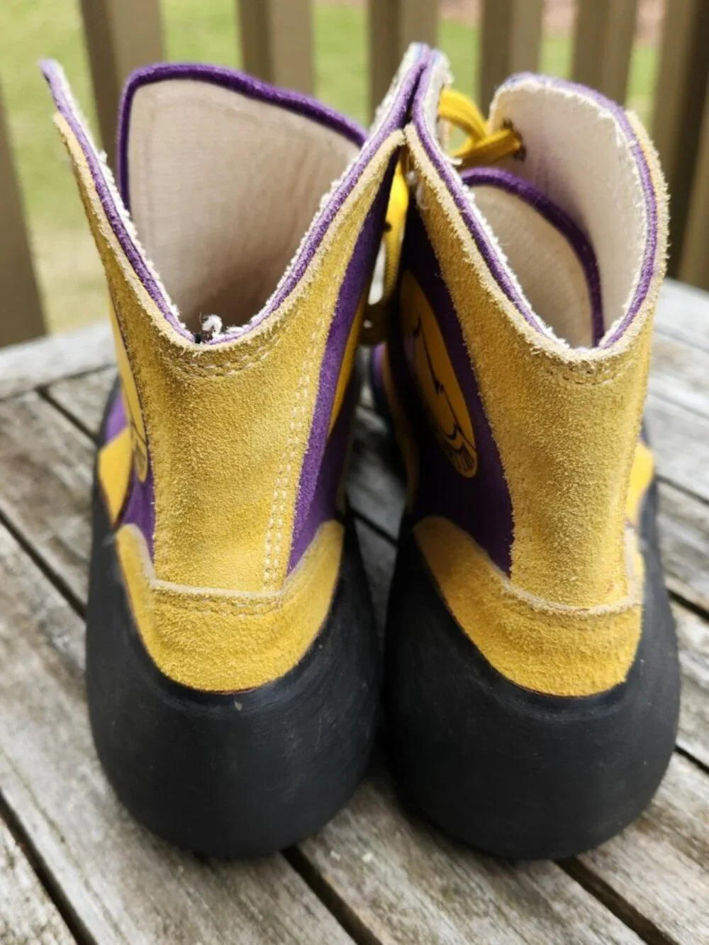 La Sportiva Mariacher Climbing Shoes High Top Leather Italy Size 45 Women 13 Vtg - Picture 7 of 9